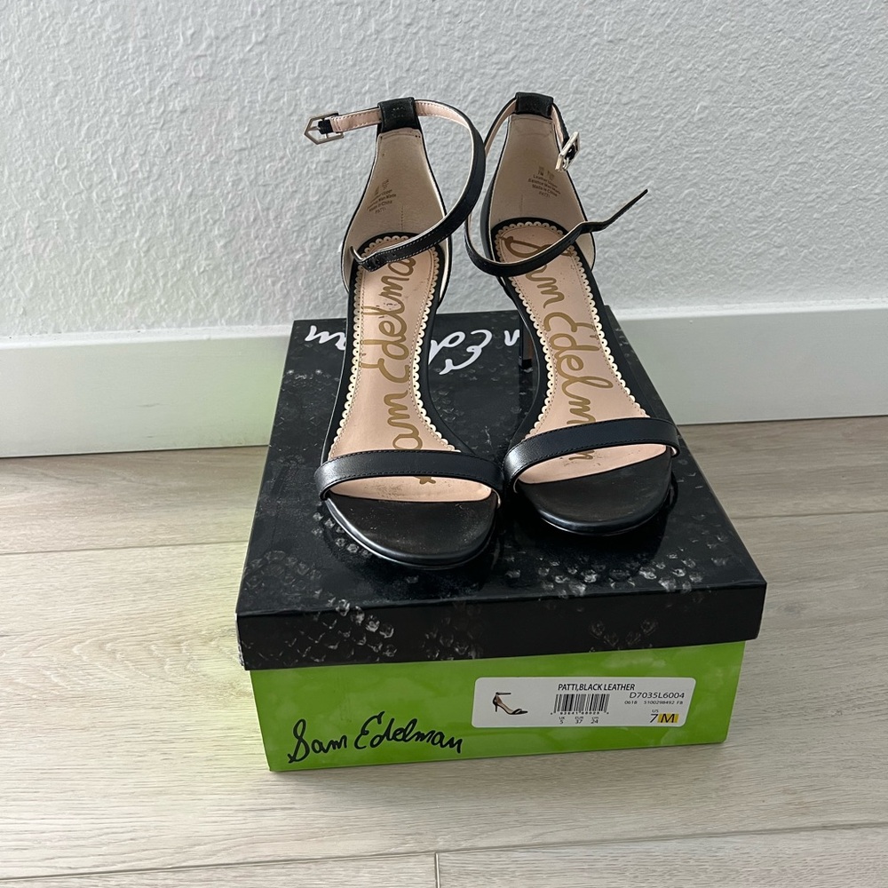 Sam Edelman Patti Sandal (black leather)